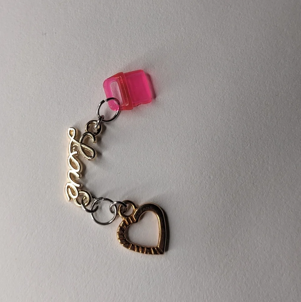 Dust Plug Charm Kindle and charging port USB-C USBc Cute heart and 